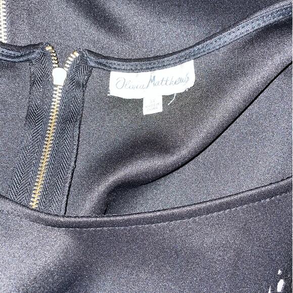 Olivia Matthews Black Nude Lazor Cutout Dress 3X – Plus‎ Size Sleeveless Sheath - Picture 3 of 4